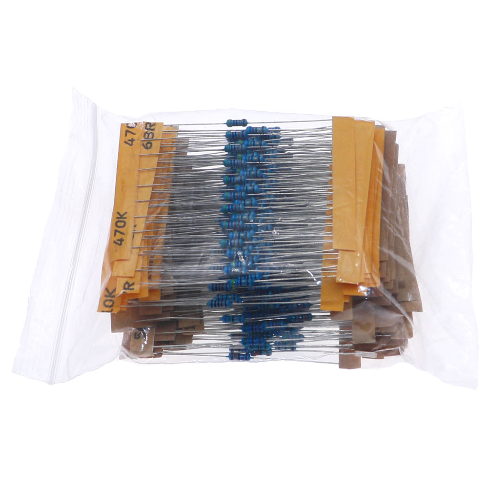 500pcs/lot 50 values 1/4W 0.25 - огляд і ціна Resistor Kit 1 4W