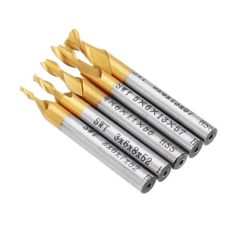 5Pcs 2 Flute End Milling Cutte - огляд і ціна Diy Cnc Router Electronics
