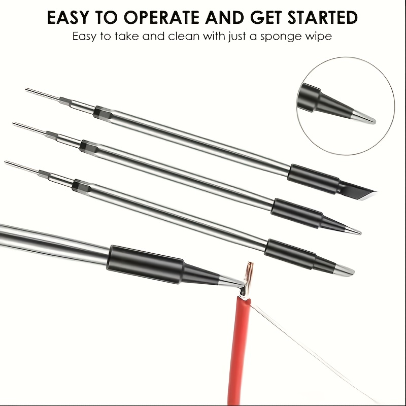3Pcs Replaceable Soldering Iro - огляд і ціна Diy Electronics Bench