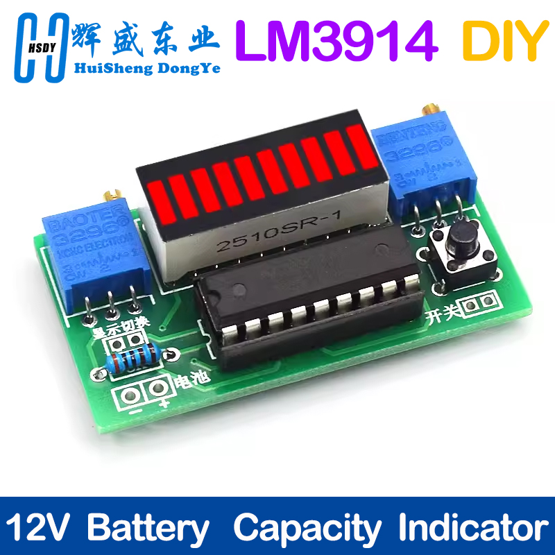 LM3914 10 Segment 3.7V Lithium - огляд і ціна Diy Electronics Test Equipment