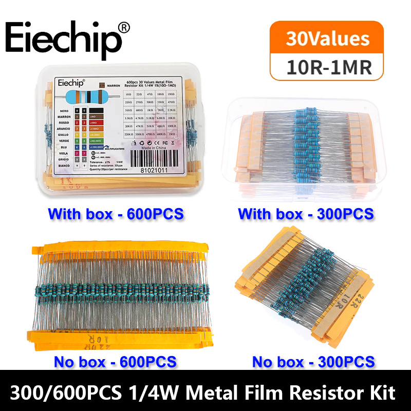 300/600pcs 1% Resistor Set Res - огляд і ціна Resistor Kit 1 4W