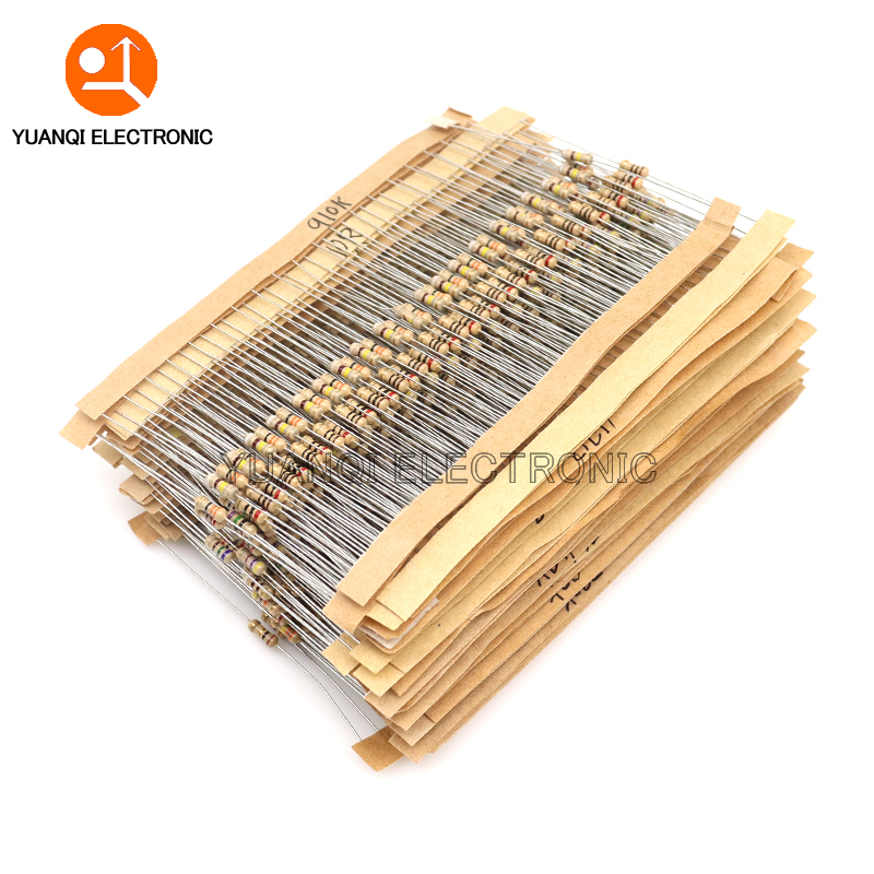 860pcs 1/4W Carbon Film Resist - огляд і ціна Resistor Kit 1 4W