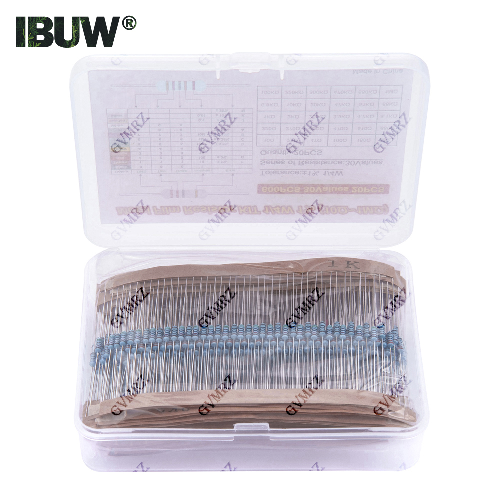 600PCS 30Values 1/4W Metal Fil - огляд і ціна Resistor Kit 1 4W