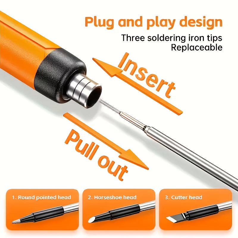 3Pcs Replaceable Soldering Iro - огляд і ціна Diy Electronics Bench