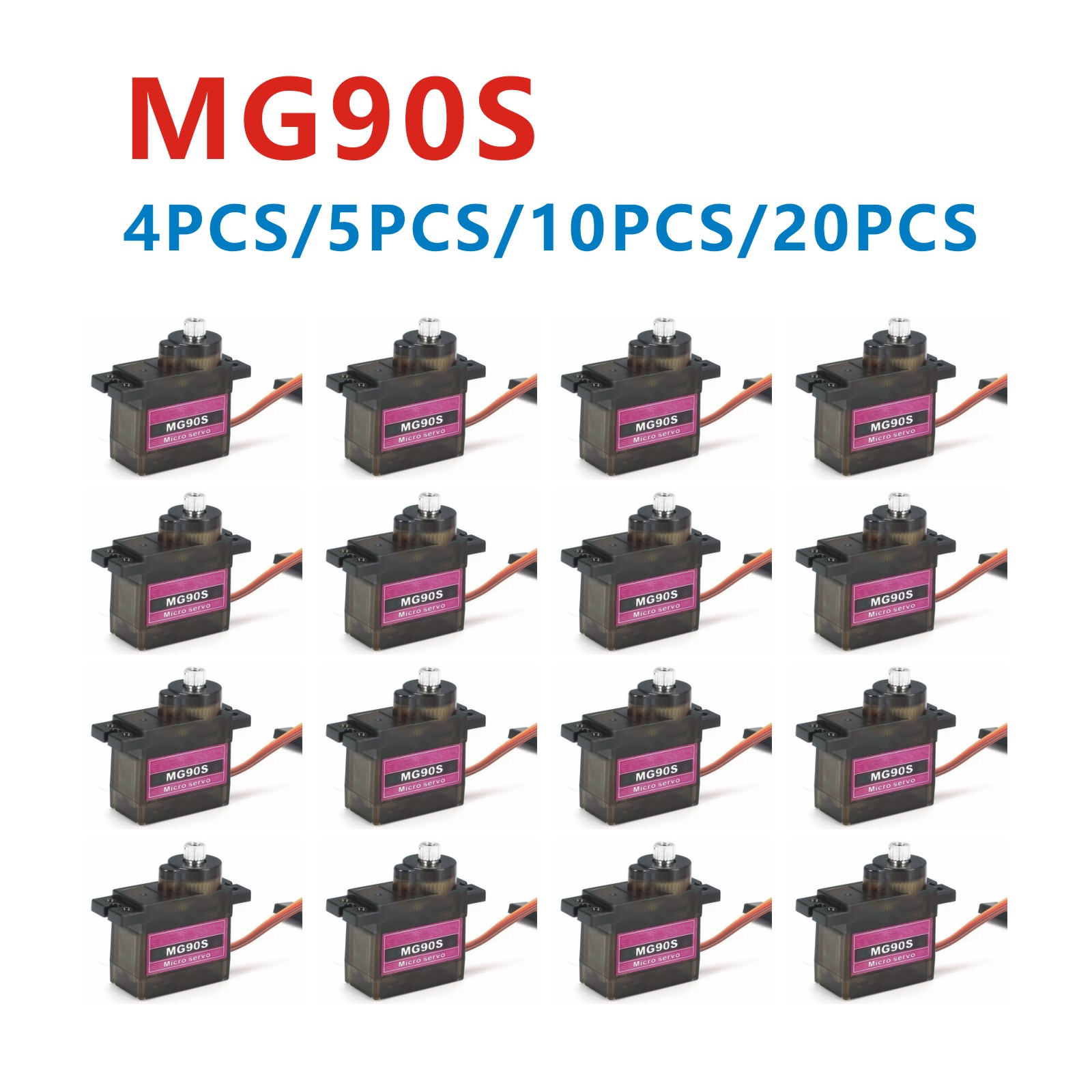 4/5/10/20PCS MG90S Metal Gear  - огляд і ціна Servo Motor Sg90