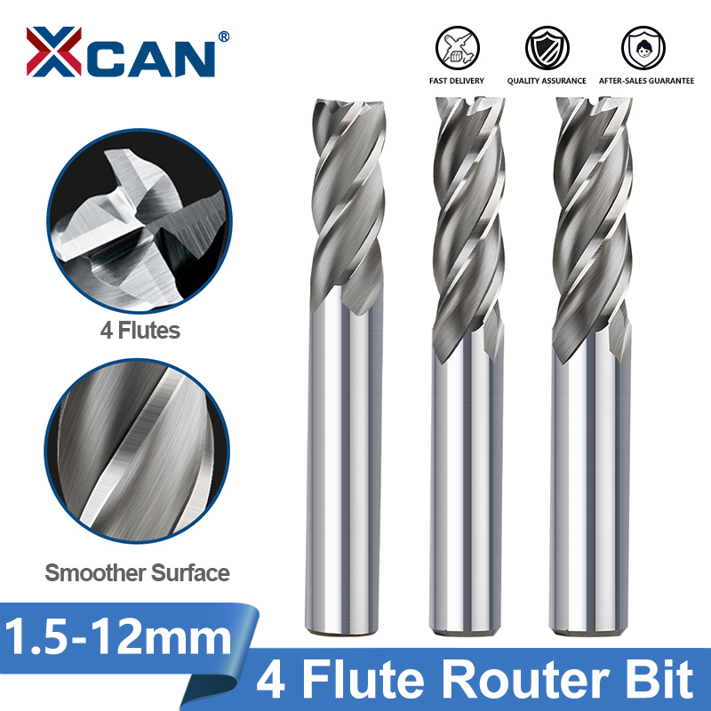 XCAN 4 Flute End Mills HSS M2  - огляд і ціна Diy Cnc Router Electronics