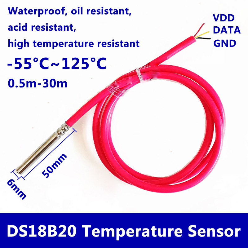DS18B20 Waterproof Digital Tem - огляд і ціна Ds18B20 Temperature Sensor